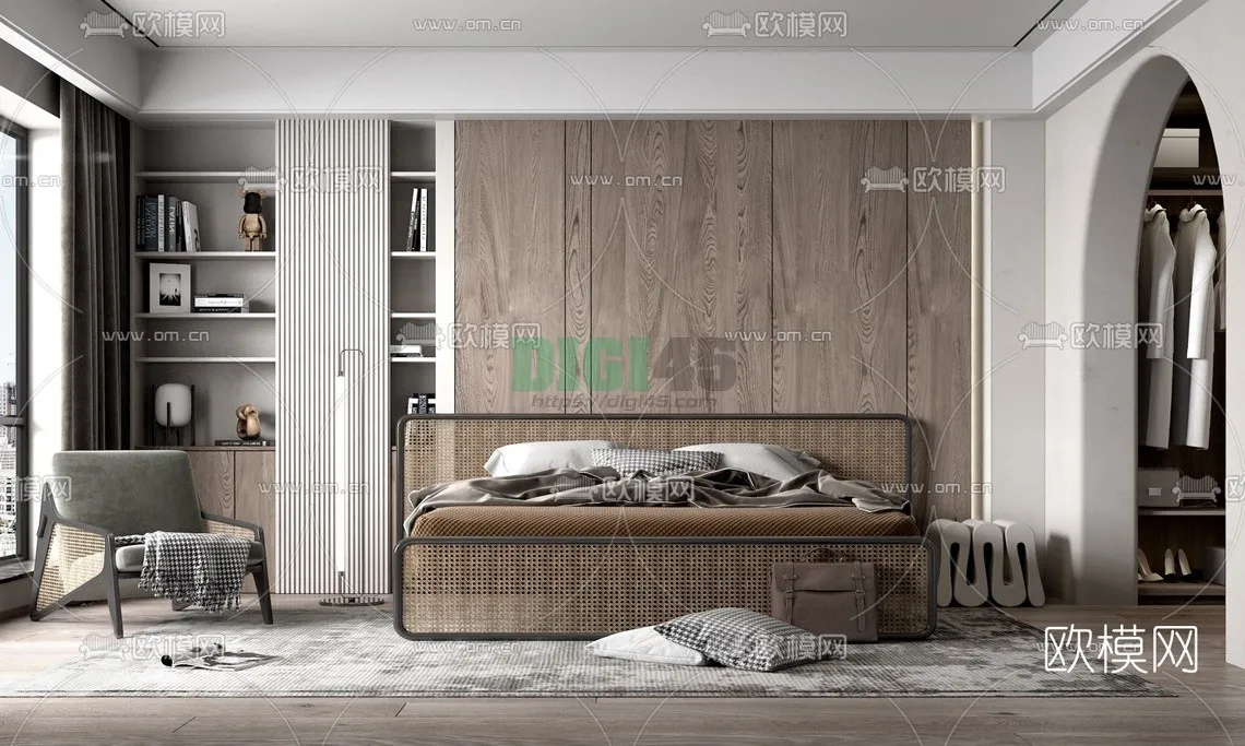 Bedroom 3D Scenes – 1106