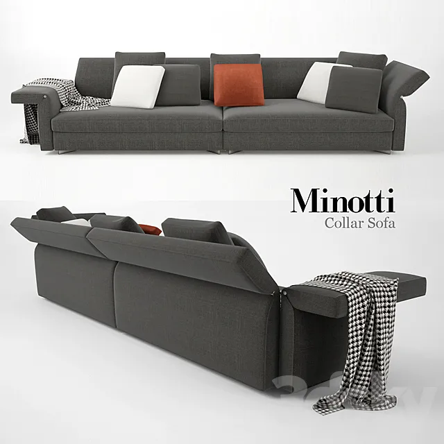 Furniture – Sofa 3D Models – Minotti Collar Sofa