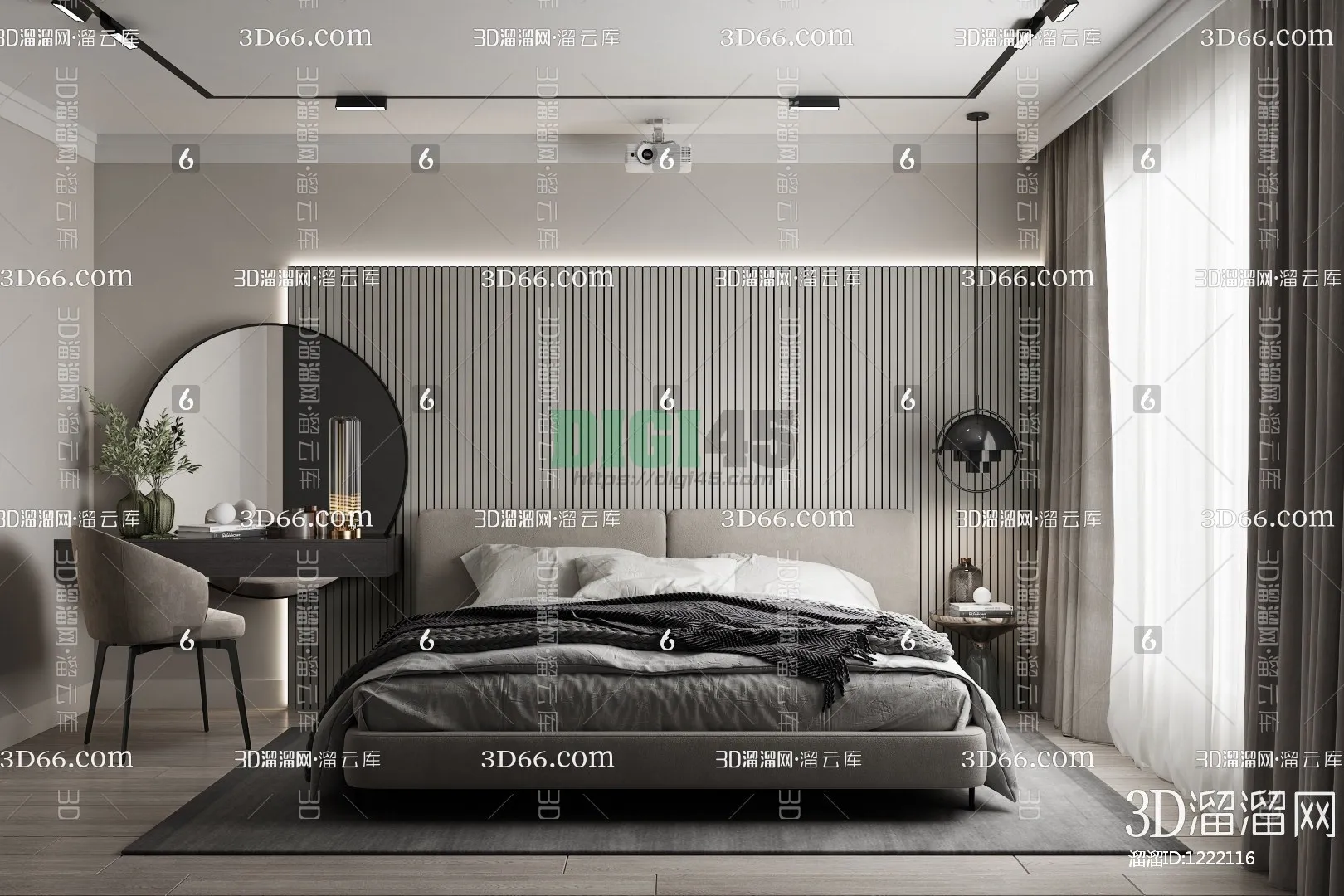 Bedroom 3D Scenes – 1122