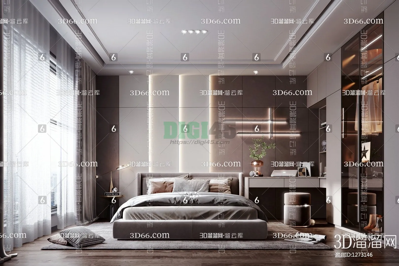 Bedroom 3D Scenes – 1131