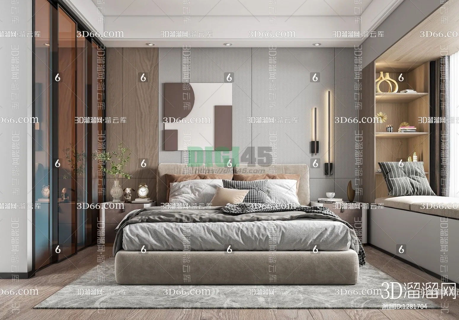 Bedroom 3D Scenes – 1132