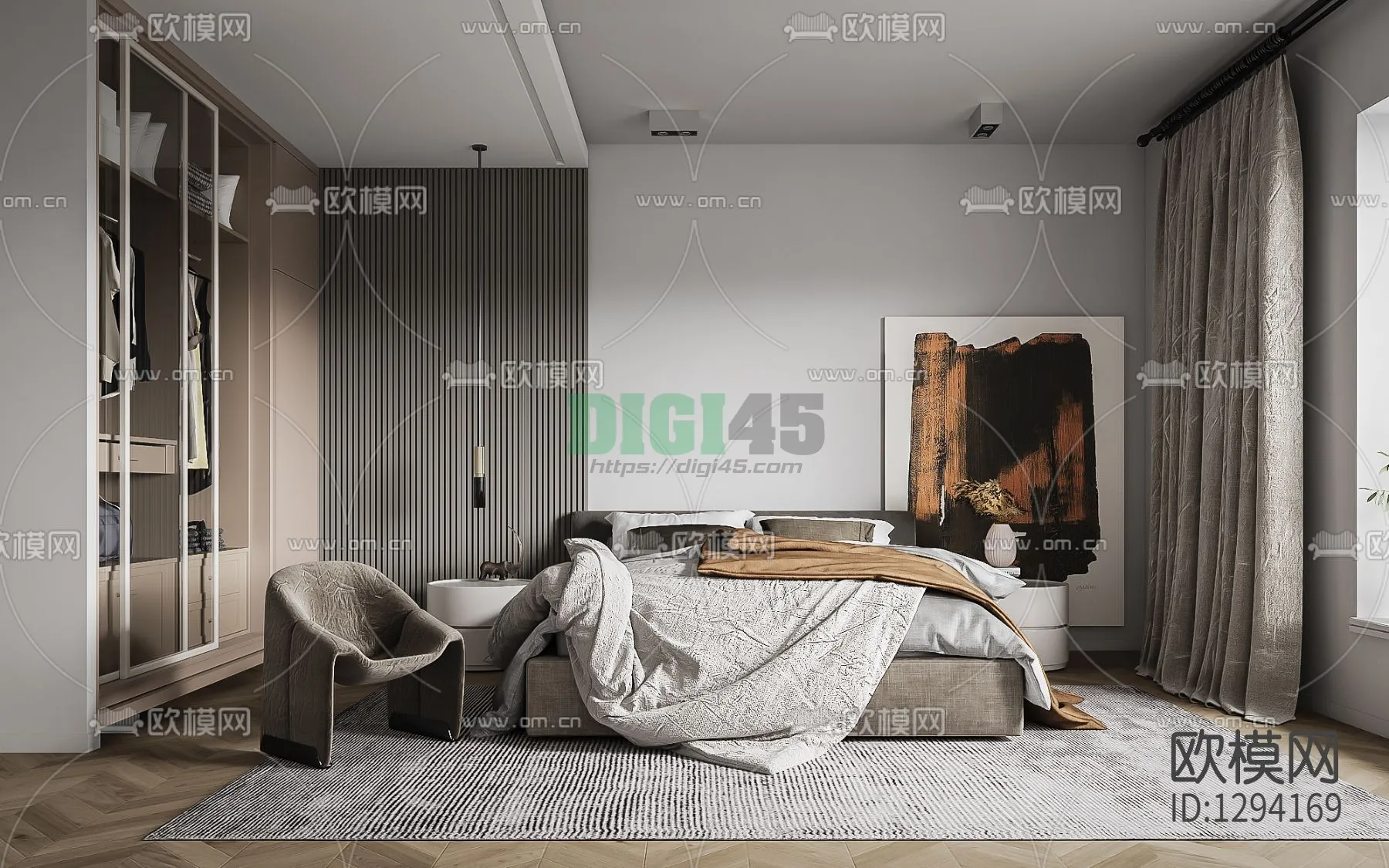 Bedroom 3D Scenes – 1134
