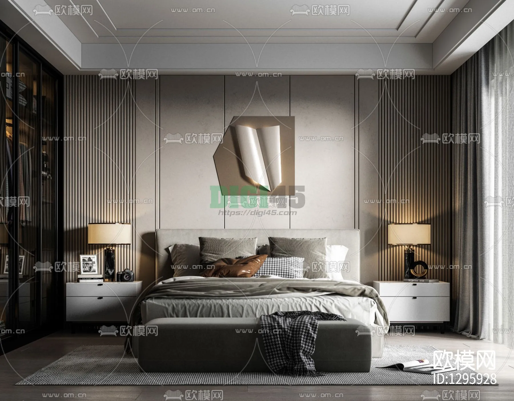 Bedroom 3D Scenes – 1135