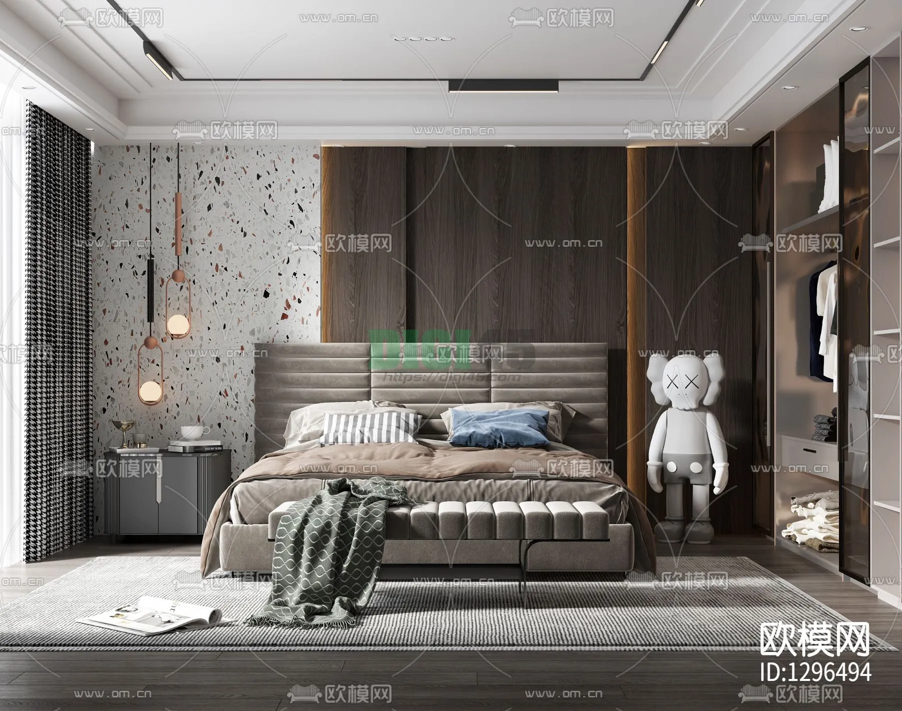 Bedroom 3D Scenes – 1136