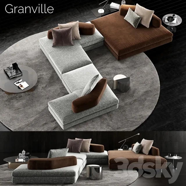 Furniture – Sofa 3D Models – Minotti Granville Sofa 4