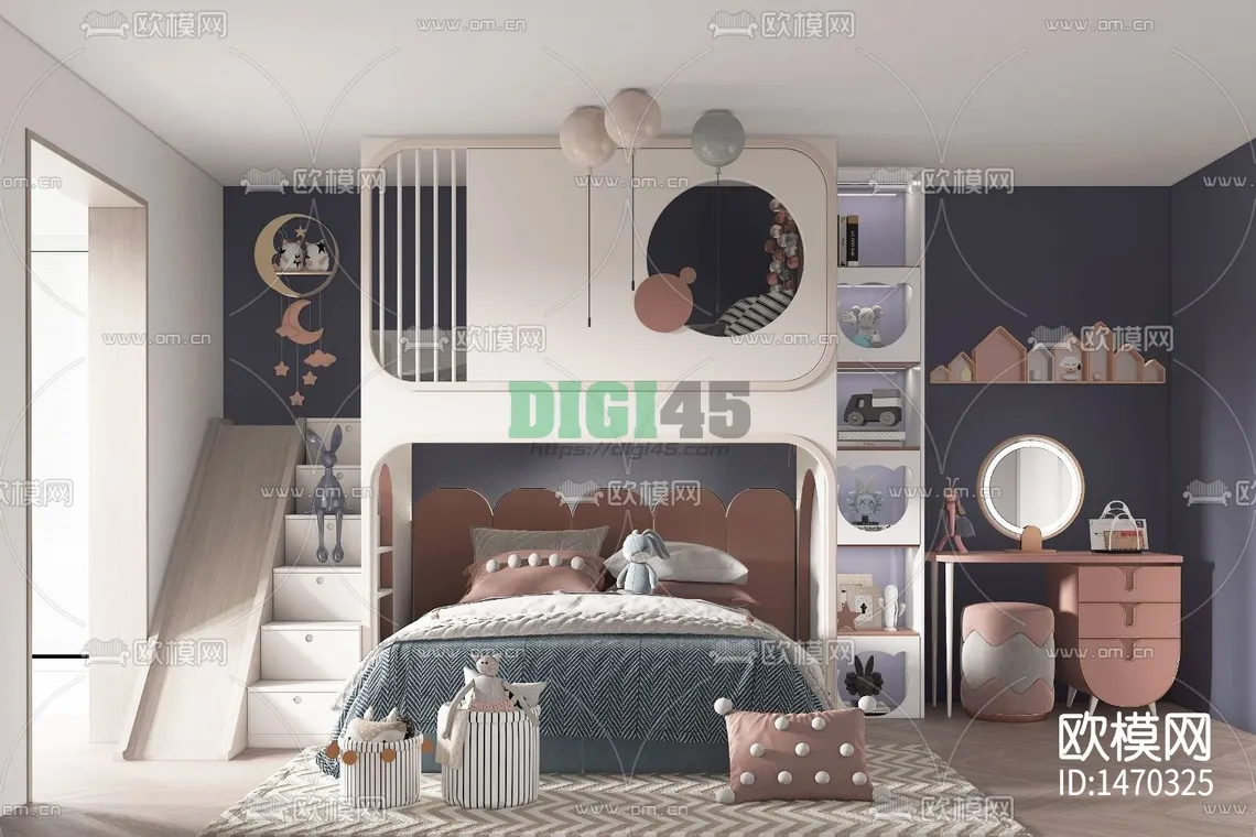 Children Room 3D Scenes – 1213