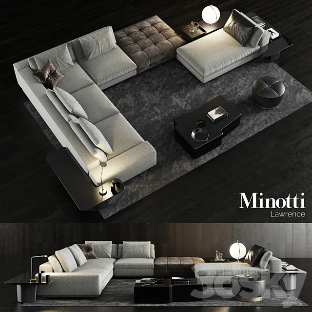 Furniture – Sofa 3D Models – Minotti Lawrence Sofa 3