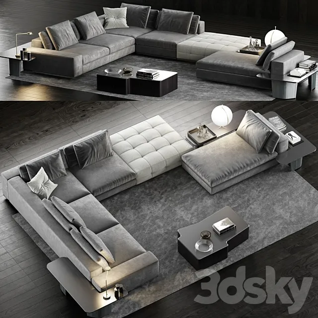 Furniture – Sofa 3D Models – Minotti Lawrence Sofa 4