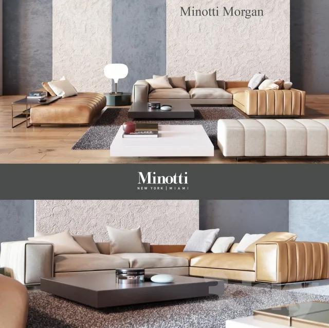 Furniture – Sofa 3D Models – Minotti Miami Sofa