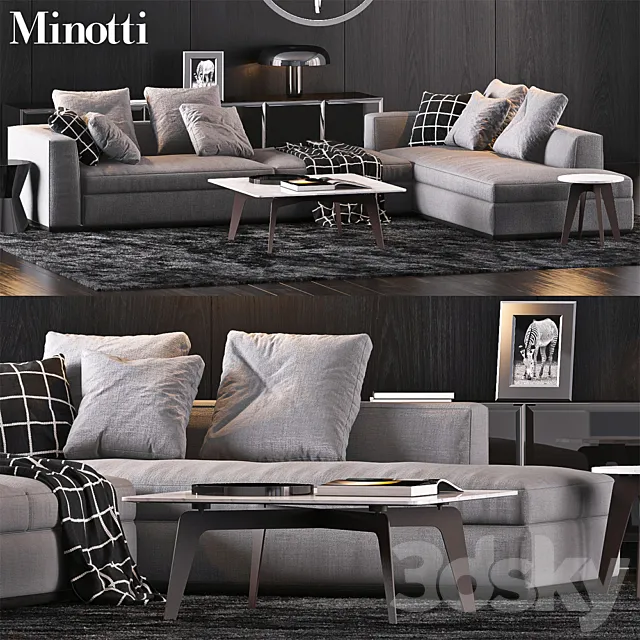 Furniture – Sofa 3D Models – Minotti Set 10
