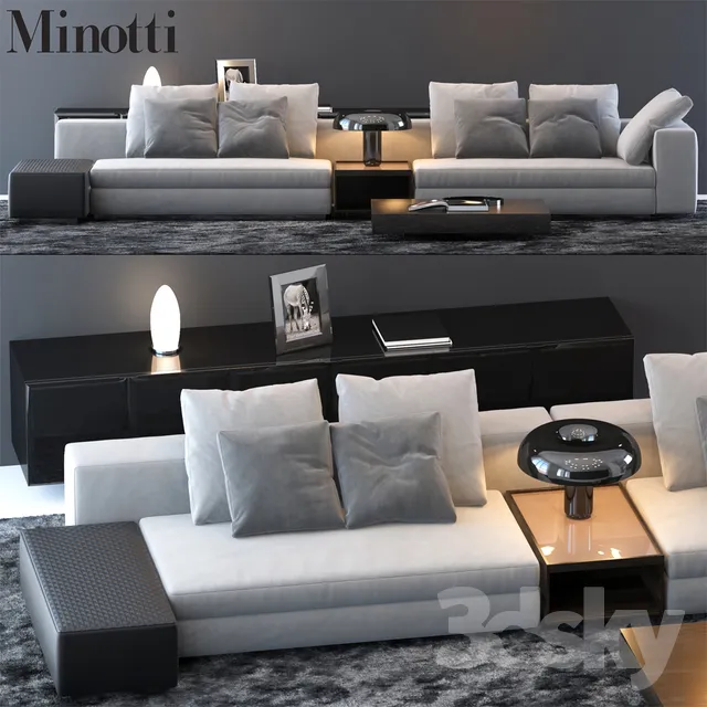 Furniture – Sofa 3D Models – MINOTTI SET 14
