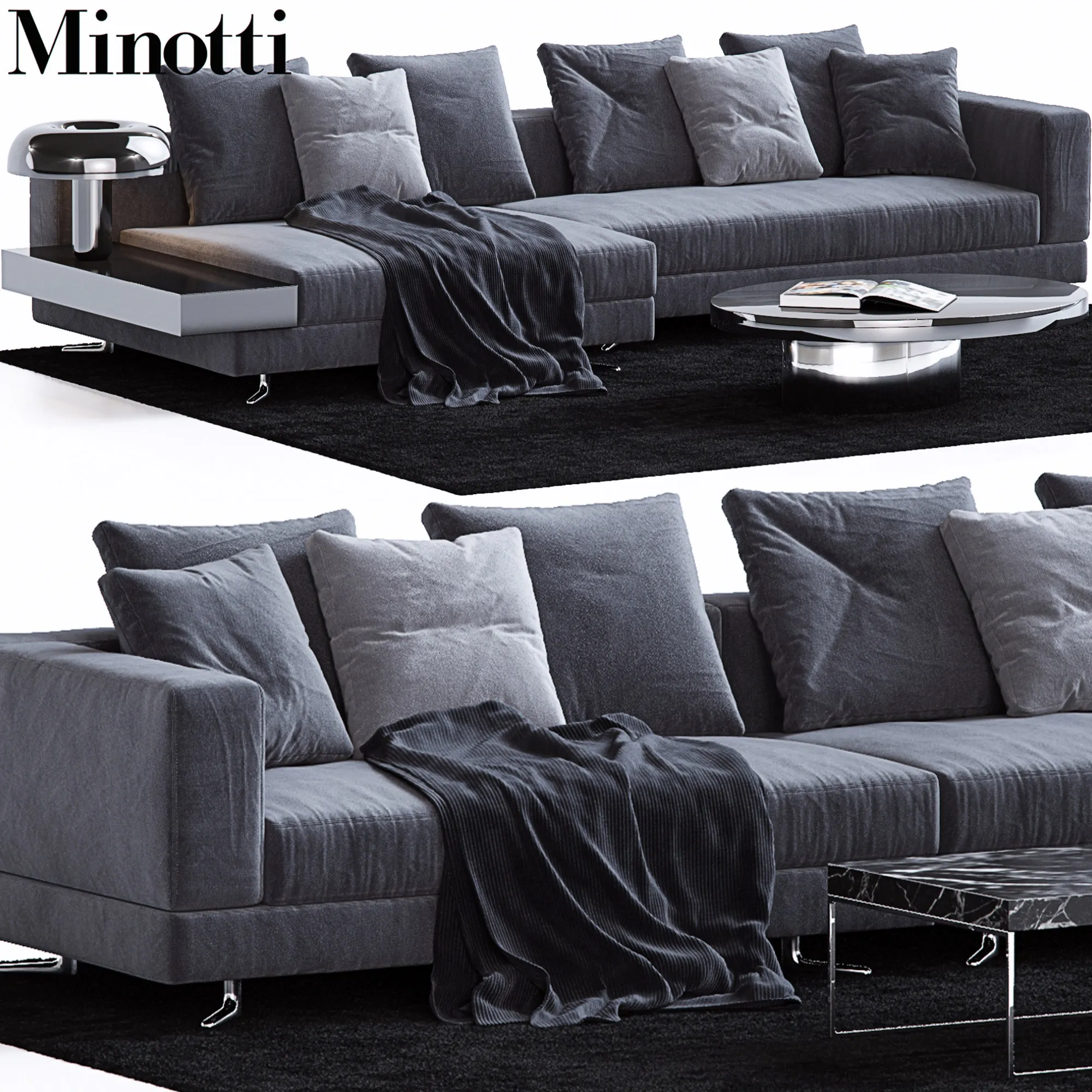 Furniture – Sofa 3D Models – Minotti Set 6