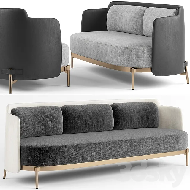 Furniture – Sofa 3D Models – Minotti Tape sofa