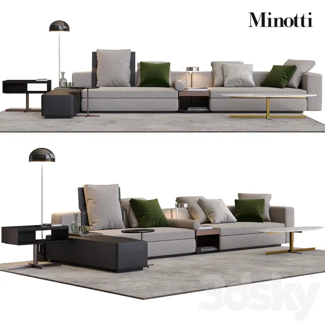 Furniture – Sofa 3D Models – Minotti Yang