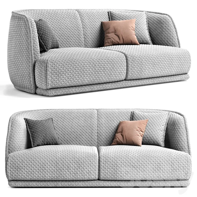 Furniture – Sofa 3D Models – Modern fabric double sofa 3d model