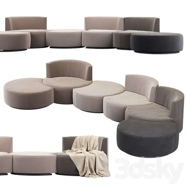 Furniture – Sofa 3D Models – Modular sofa Mussi Italy Sedutalonga