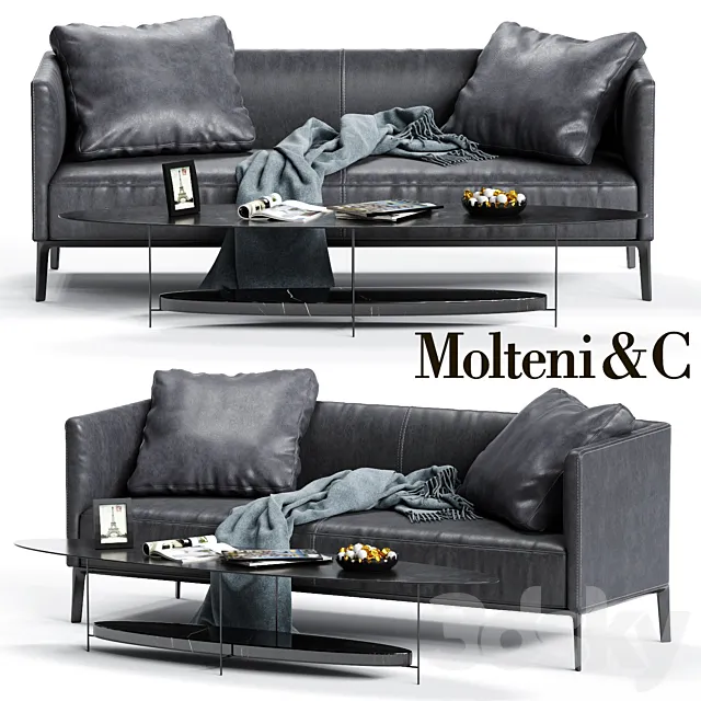 Furniture – Sofa 3D Models – Molteni & C CAMDEN Low Backrest Sofa