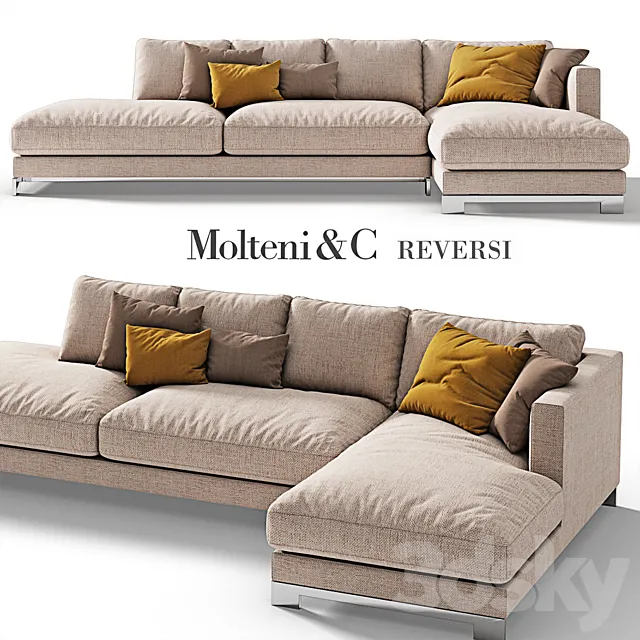 Furniture – Sofa 3D Models – Molteni & C Reversi Sofa 4