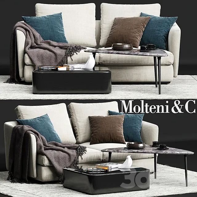 Furniture – Sofa 3D Models – Molteni&C SLOANE Sofa