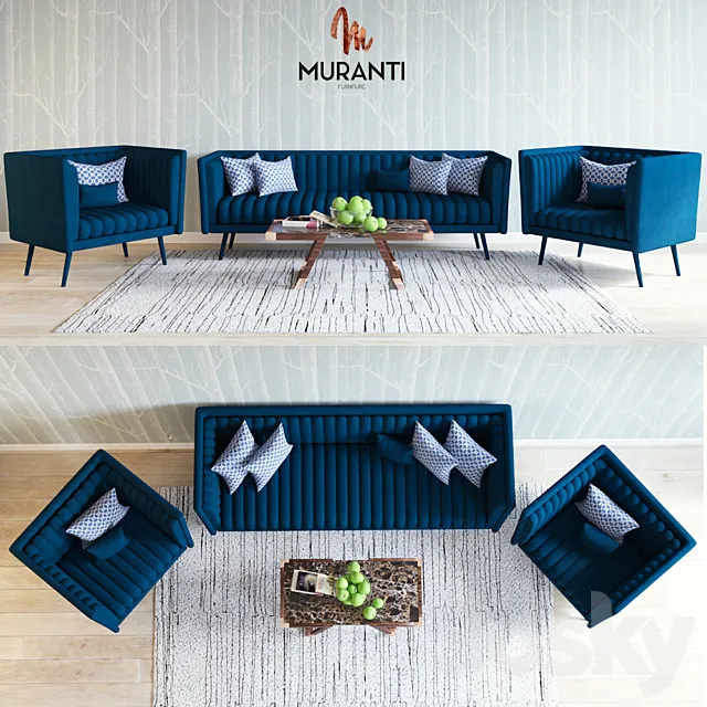 Furniture – Sofa 3D Models – Muranti Azurite and Anatasis