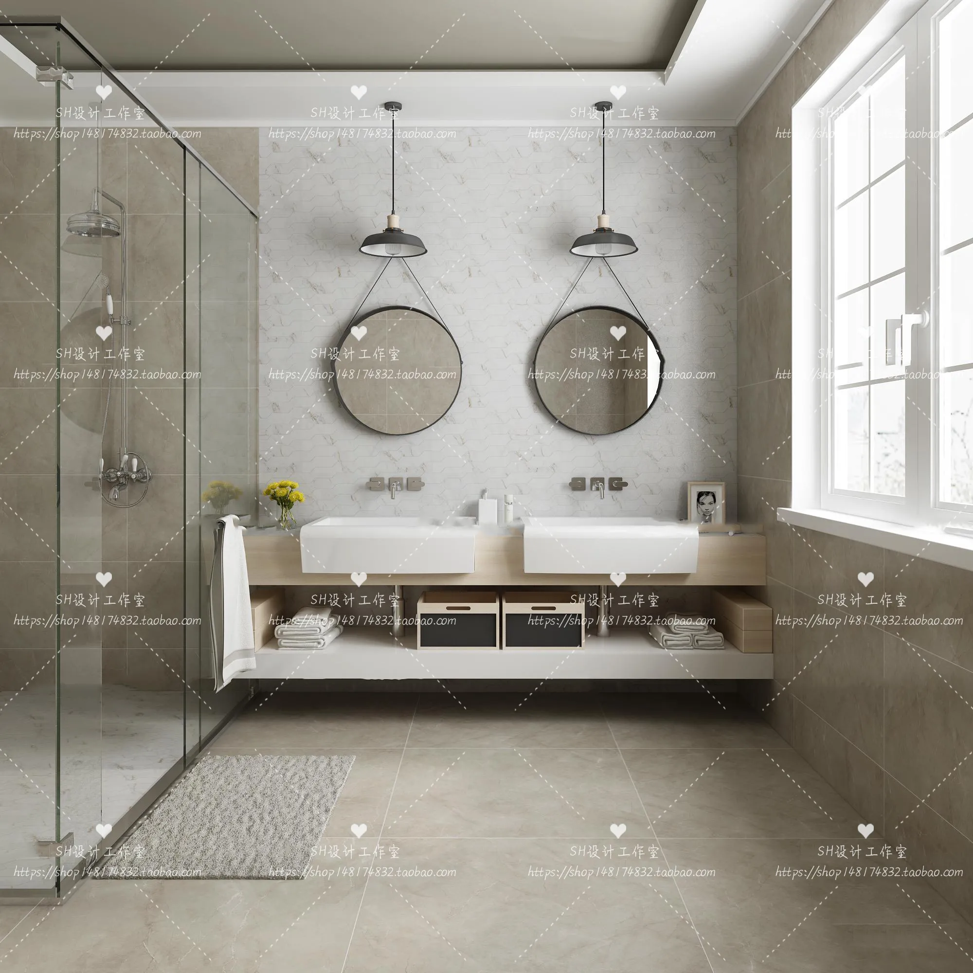 BATHROOM 3D SCENES – VRAY RENDER – 16