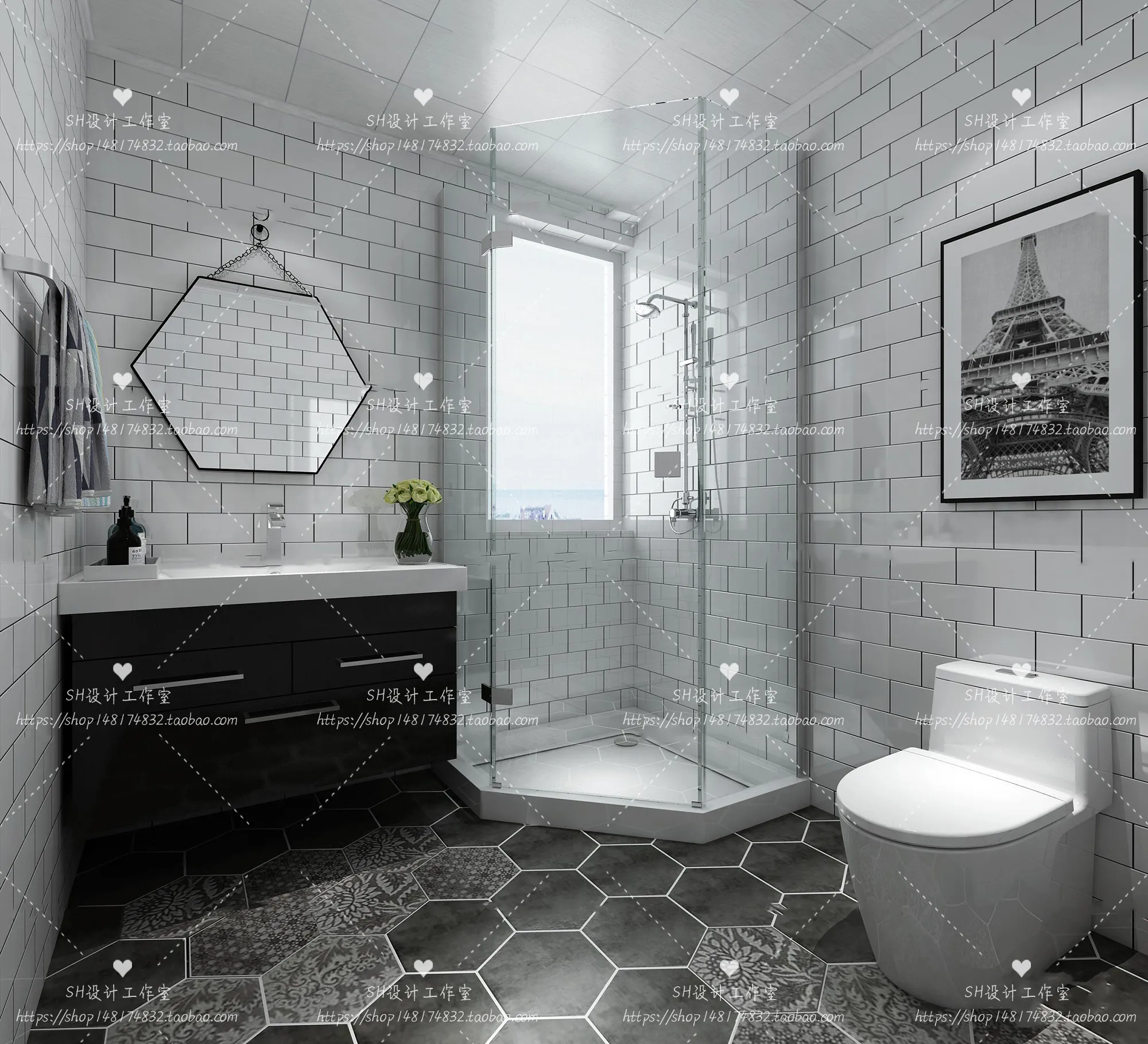 BATHROOM 3D SCENES – VRAY RENDER – 19