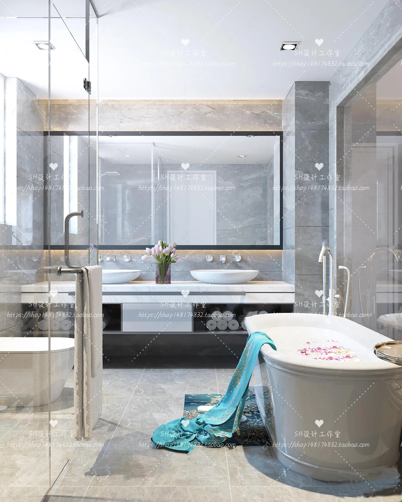 BATHROOM 3D SCENES – VRAY RENDER – 22