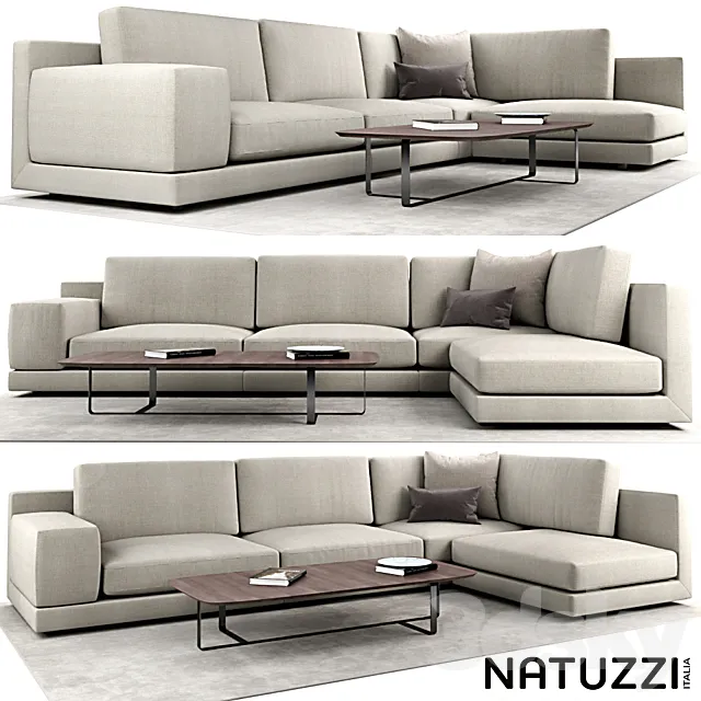 Furniture – Sofa 3D Models – Natuzzi agora Sofa 3D model