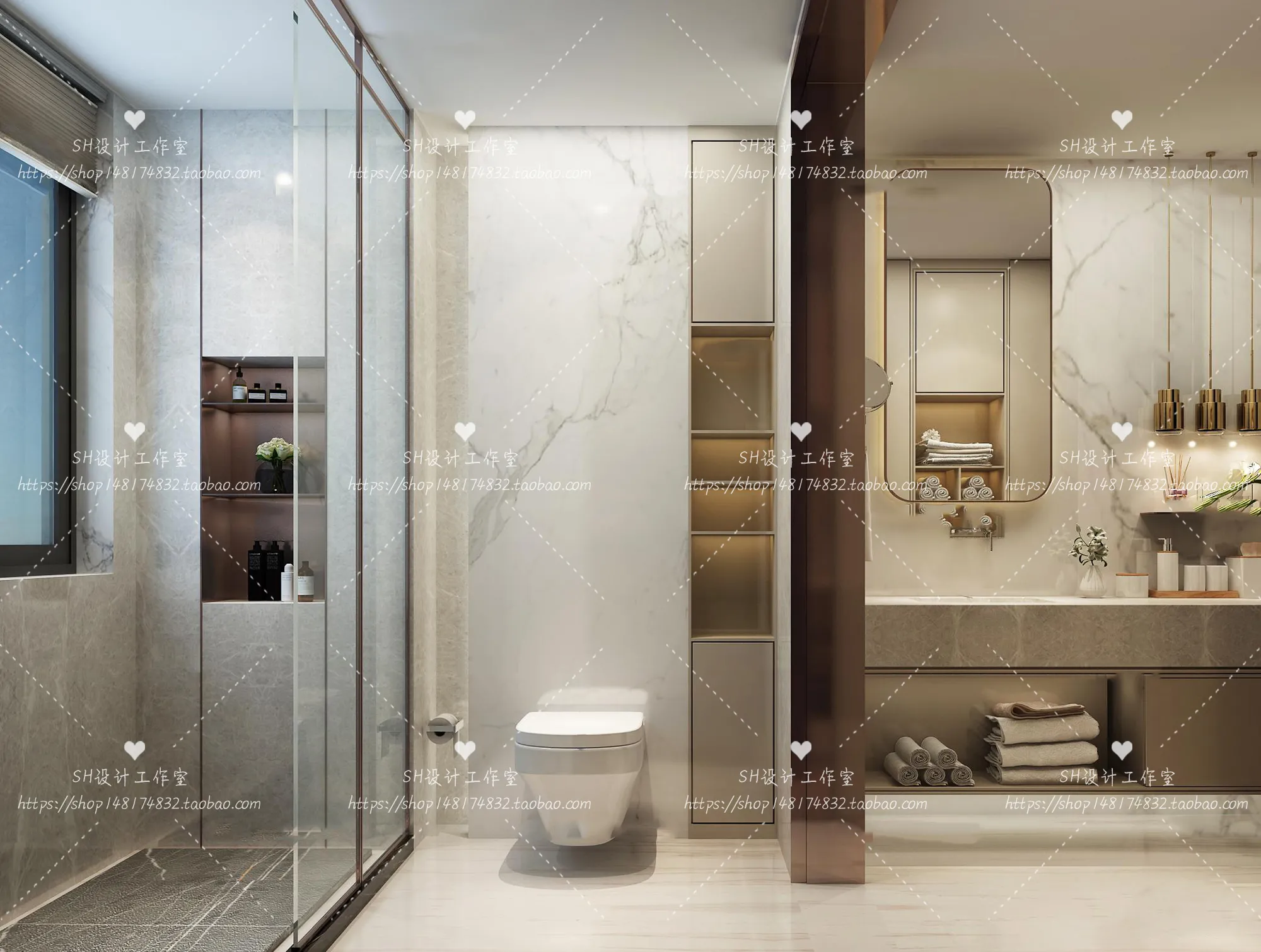 BATHROOM 3D SCENES – VRAY RENDER – 30