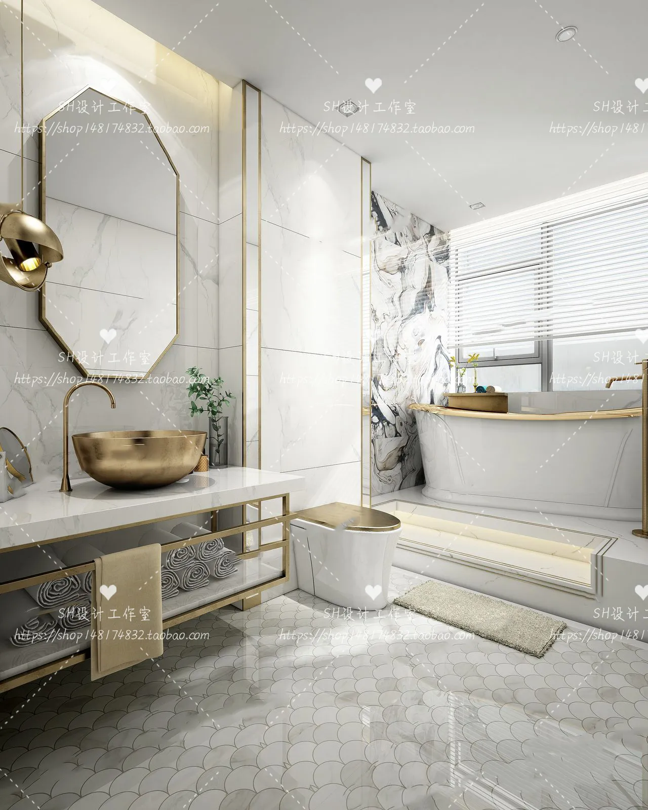 BATHROOM 3D SCENES – VRAY RENDER – 59