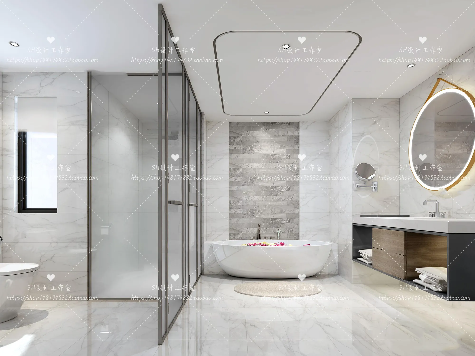 BATHROOM 3D SCENES – VRAY RENDER – 61
