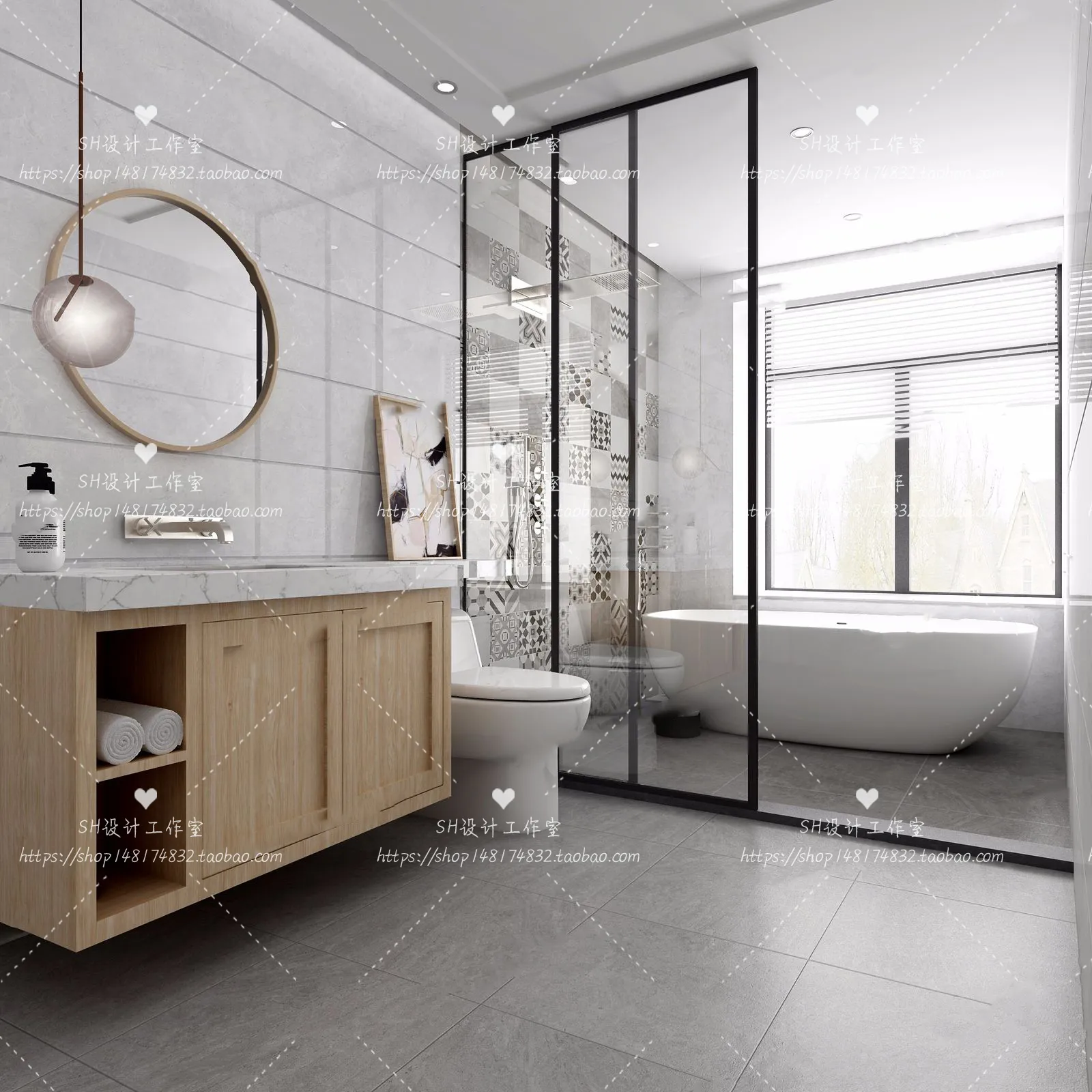 BATHROOM 3D SCENES – VRAY RENDER – 66