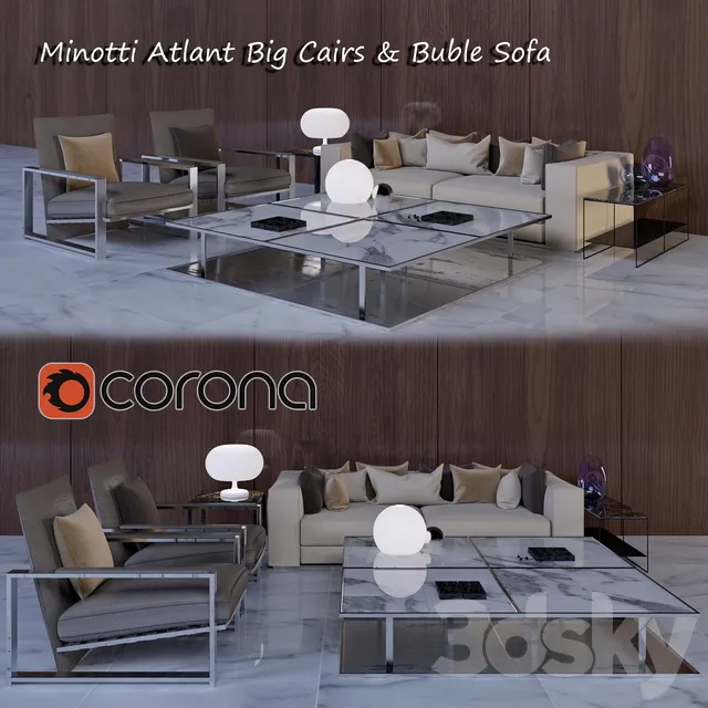 Furniture – Sofa 3D Models – New Italian sets sofa and chair