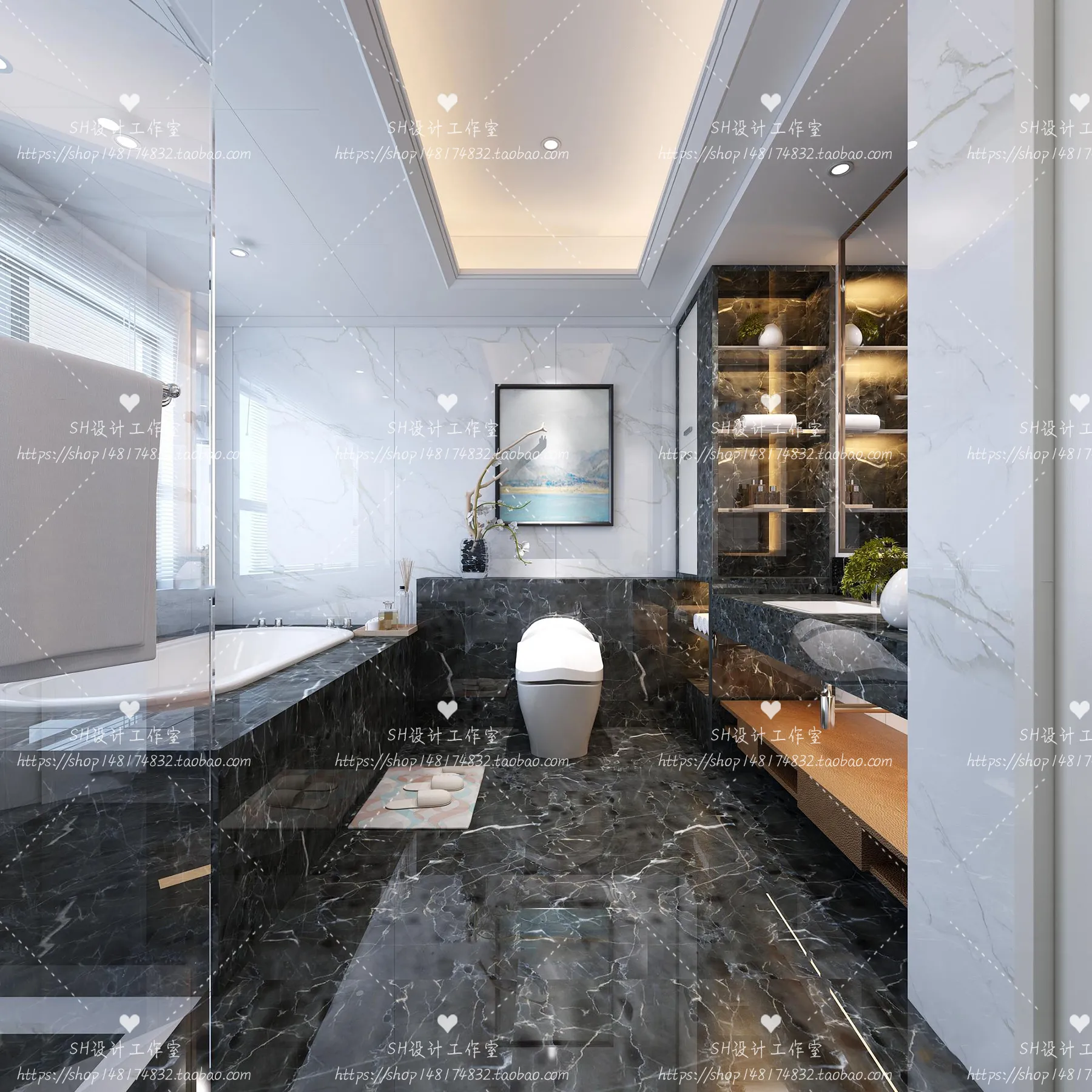 BATHROOM 3D SCENES – VRAY RENDER – 97