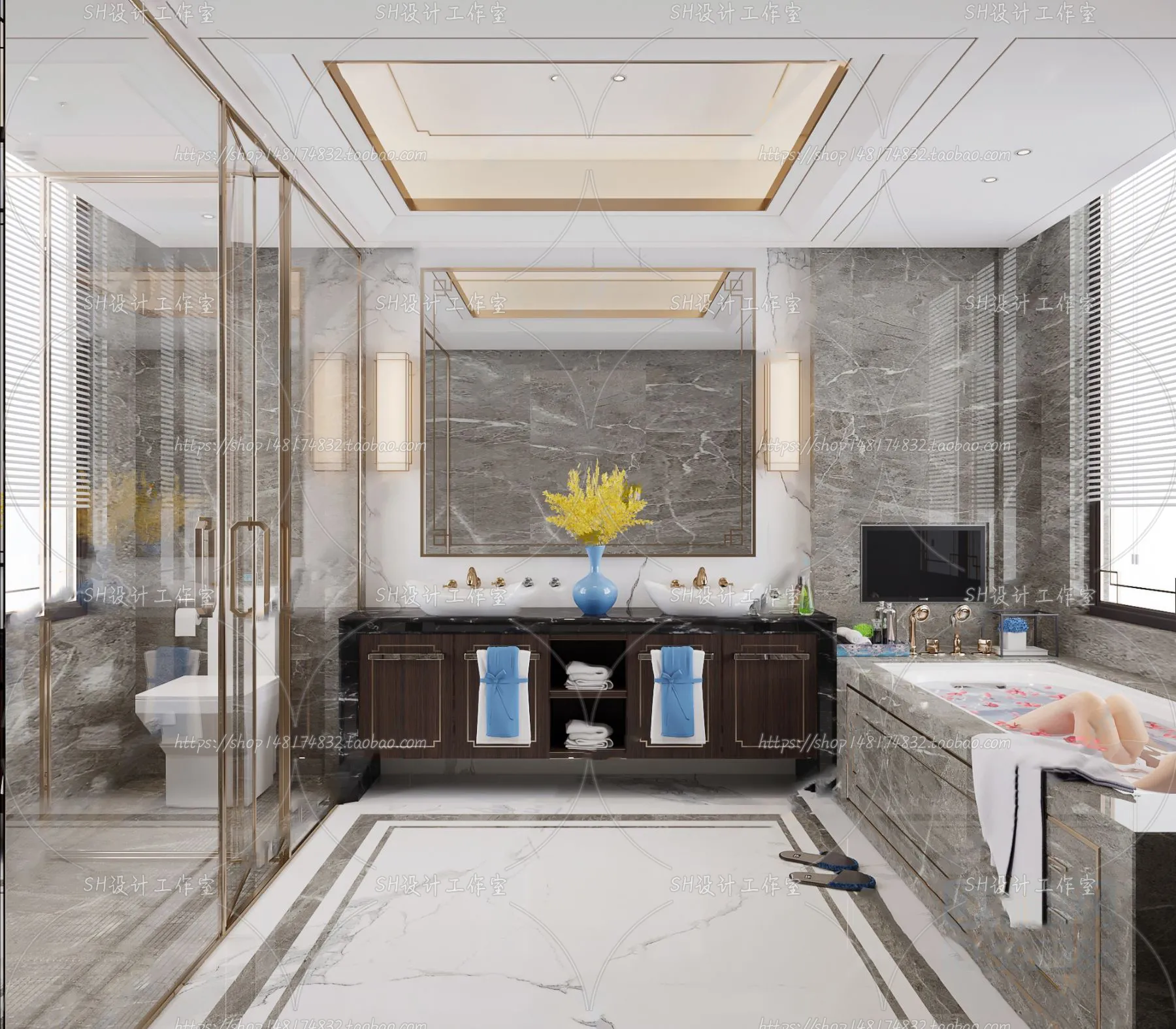 BATHROOM 3D SCENES – VRAY RENDER – 111