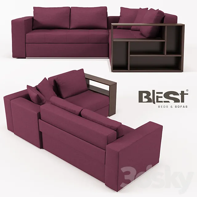 Furniture – Sofa 3D Models – OM Divan modular Kvanti BMR 2TM-K-1TM