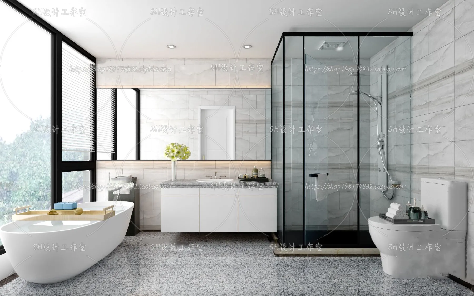 BATHROOM 3D SCENES – VRAY RENDER – 144