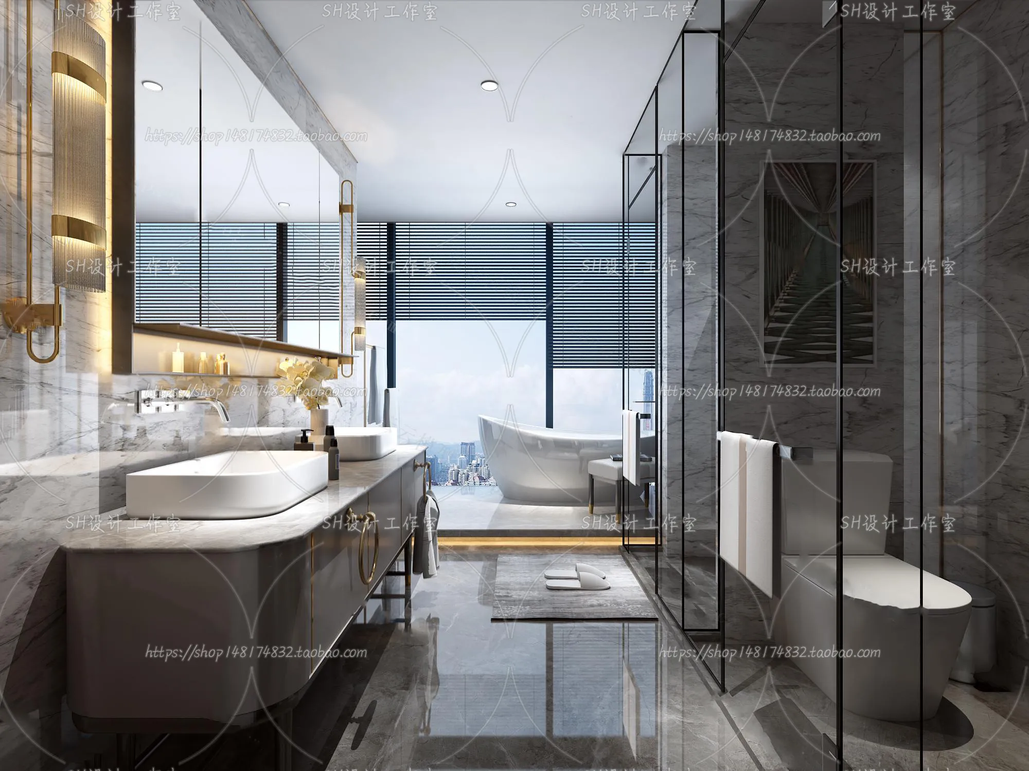 BATHROOM 3D SCENES – VRAY RENDER – 145