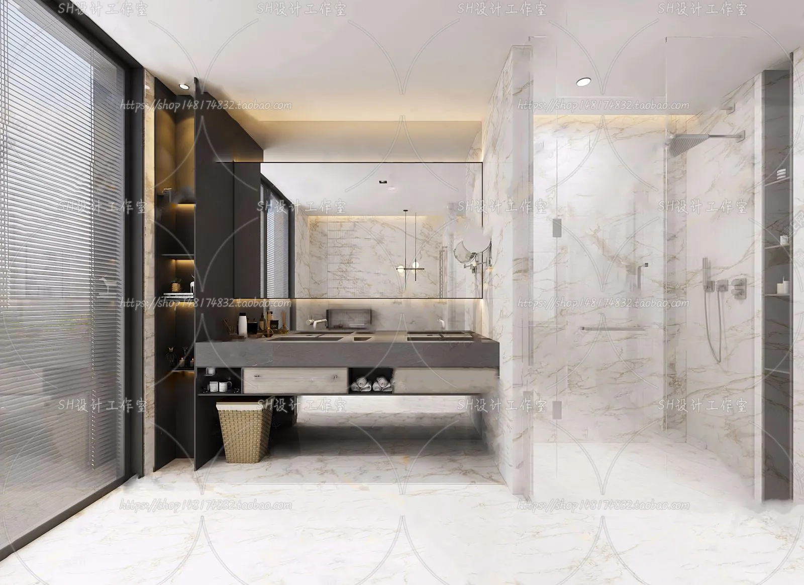BATHROOM 3D SCENES – VRAY RENDER – 152