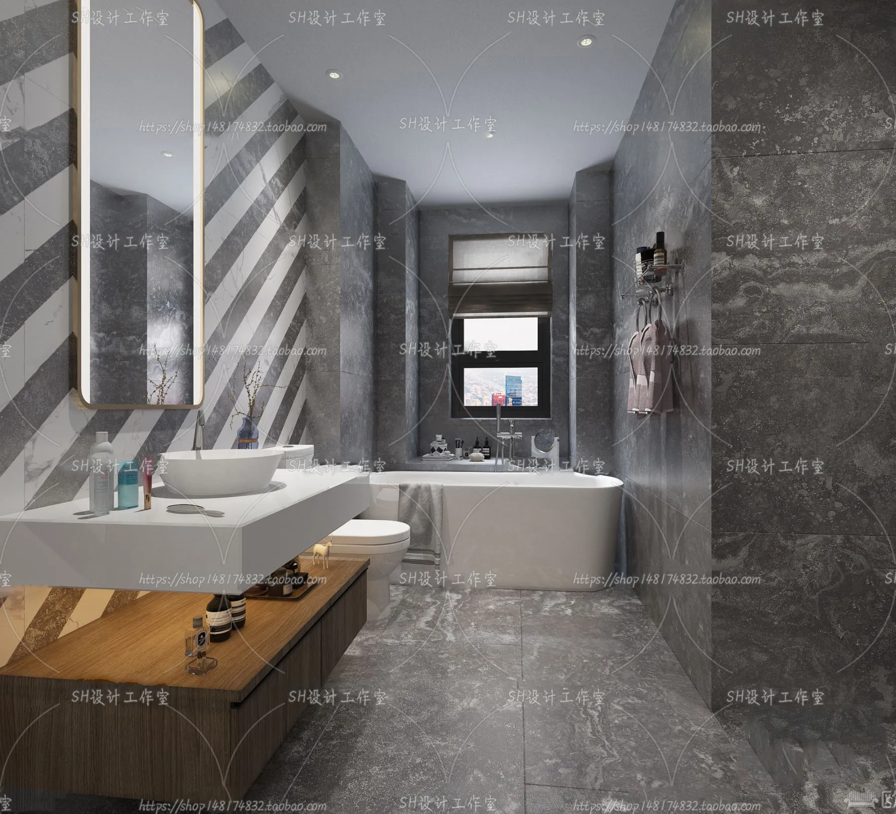 BATHROOM 3D SCENES – VRAY RENDER – 160