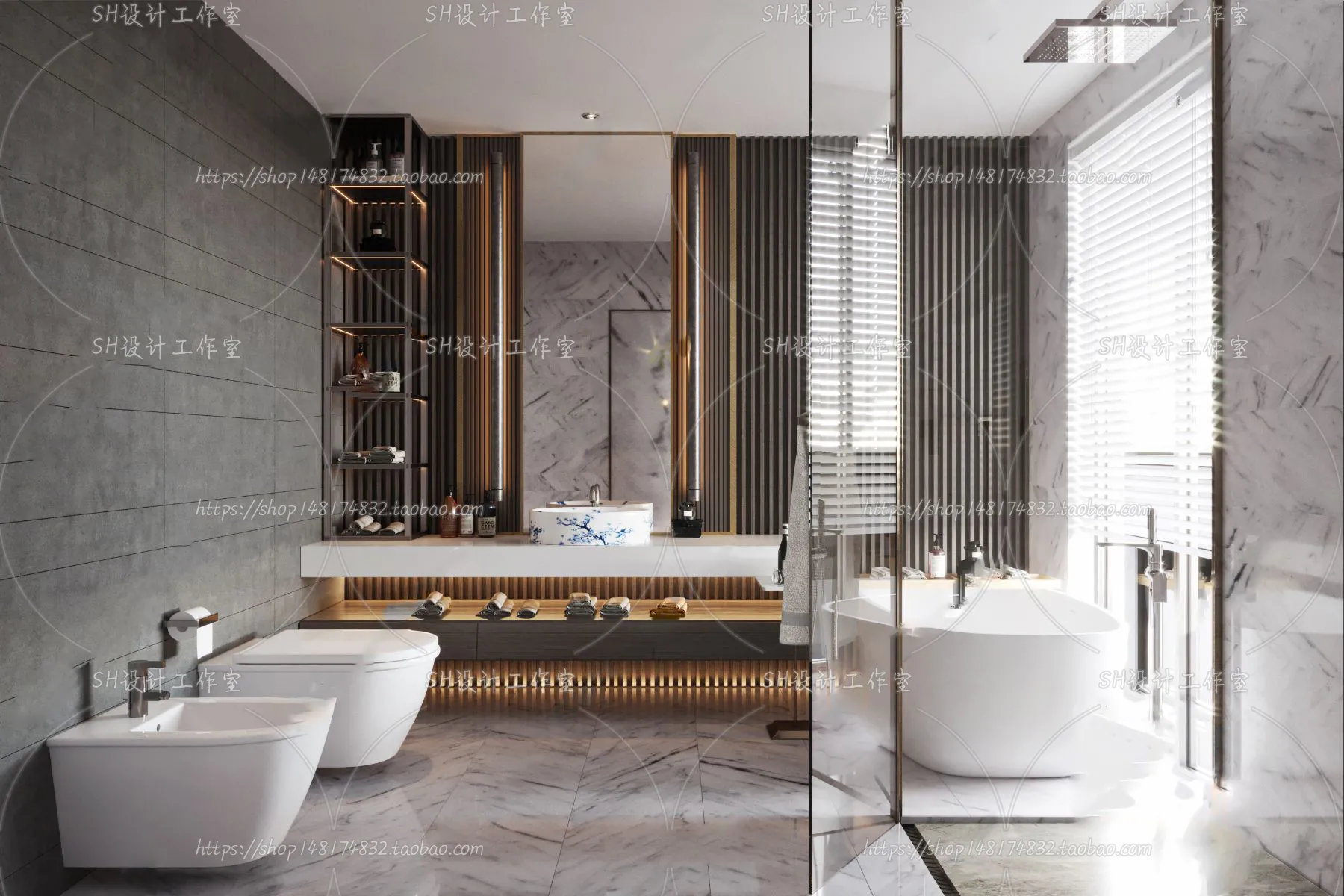 BATHROOM 3D SCENES – VRAY RENDER – 196