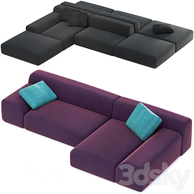 Furniture – Sofa 3D Models – Paola Lenti All-Time sofa