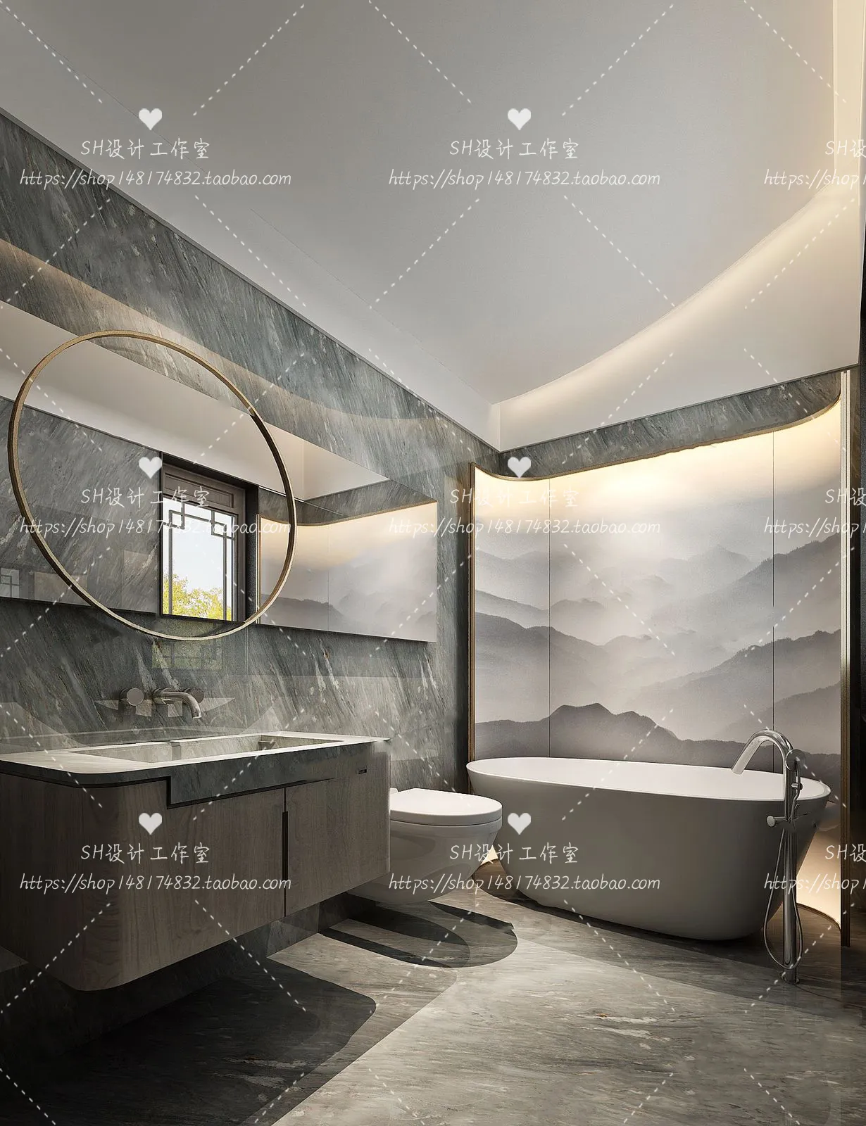 BATHROOM 3D SCENES – VRAY RENDER – 226