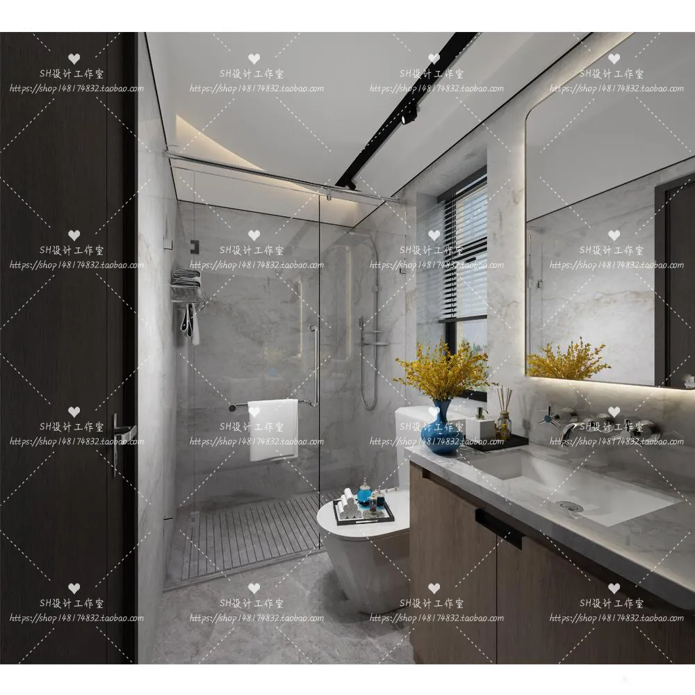 BATHROOM 3D SCENES – VRAY RENDER – 231