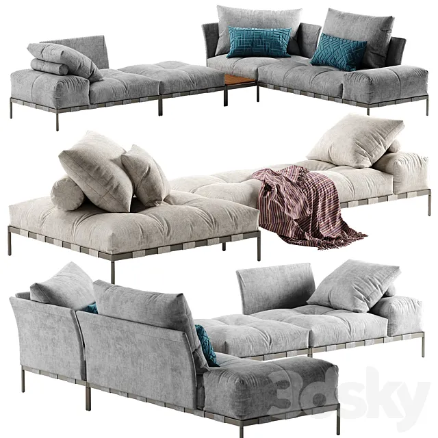 Furniture – Sofa 3D Models – Pixel light sofa set