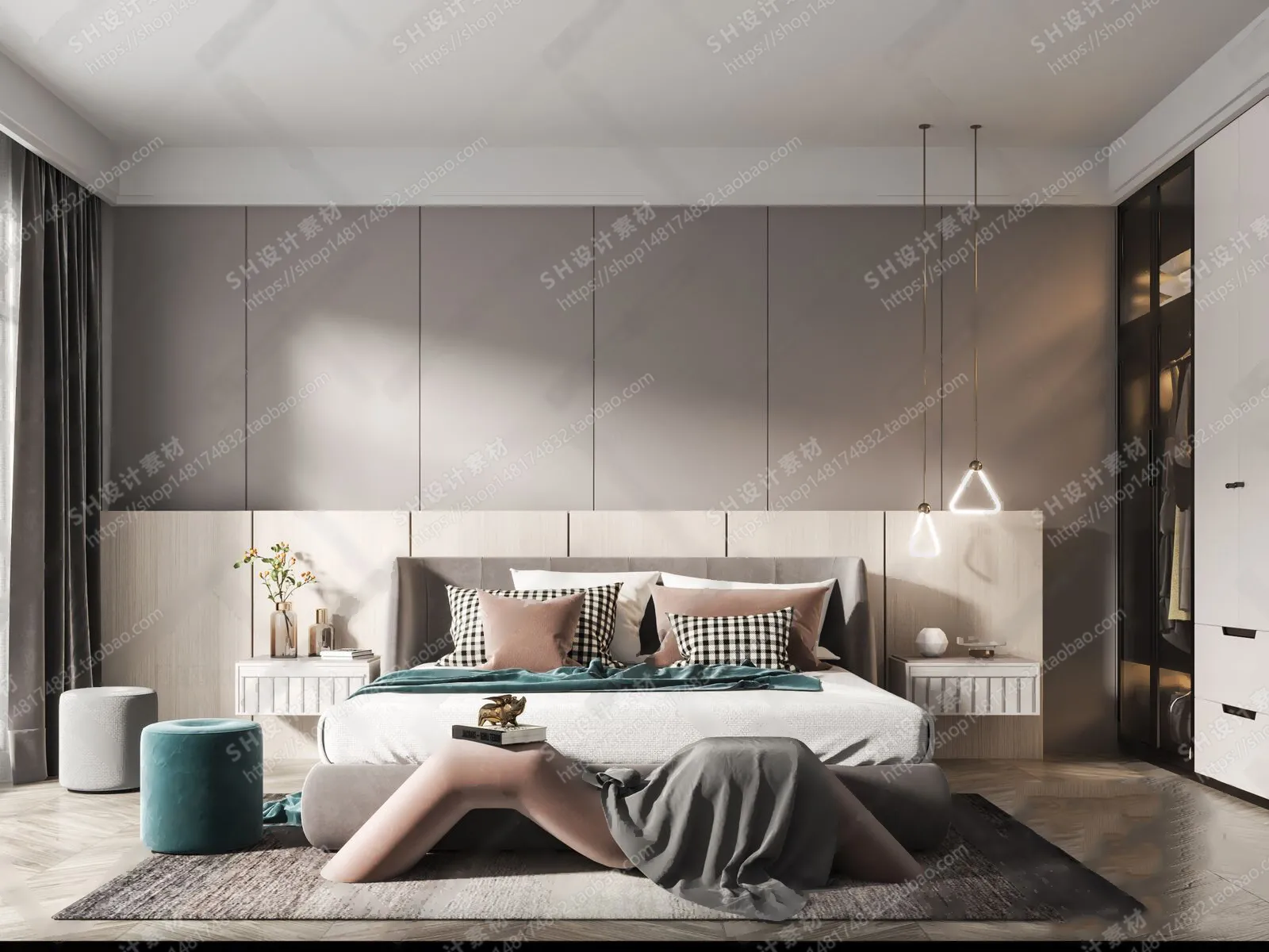 BEDROOM 3D SCENES – VRAY RENDER – 14