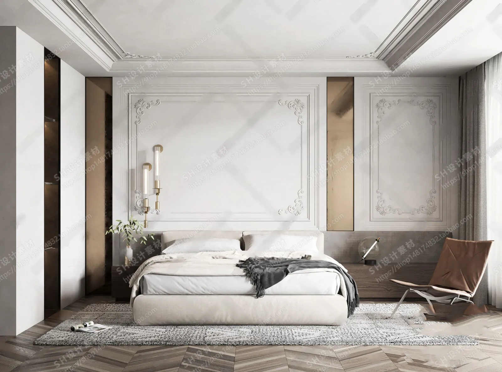 BEDROOM 3D SCENES – VRAY RENDER – 16