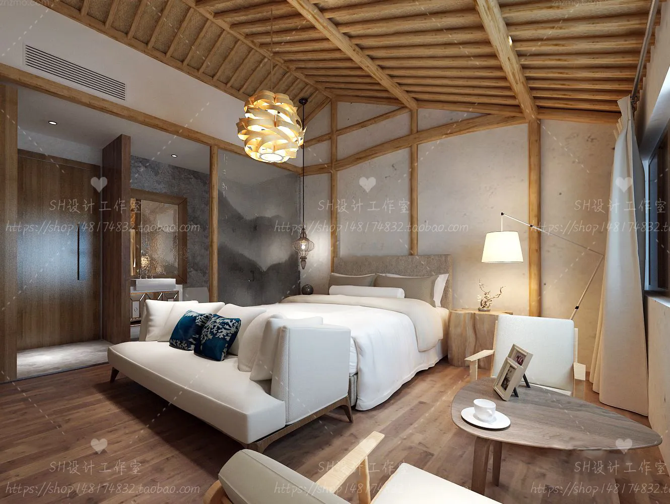 BEDROOM 3D SCENES – VRAY RENDER – 45