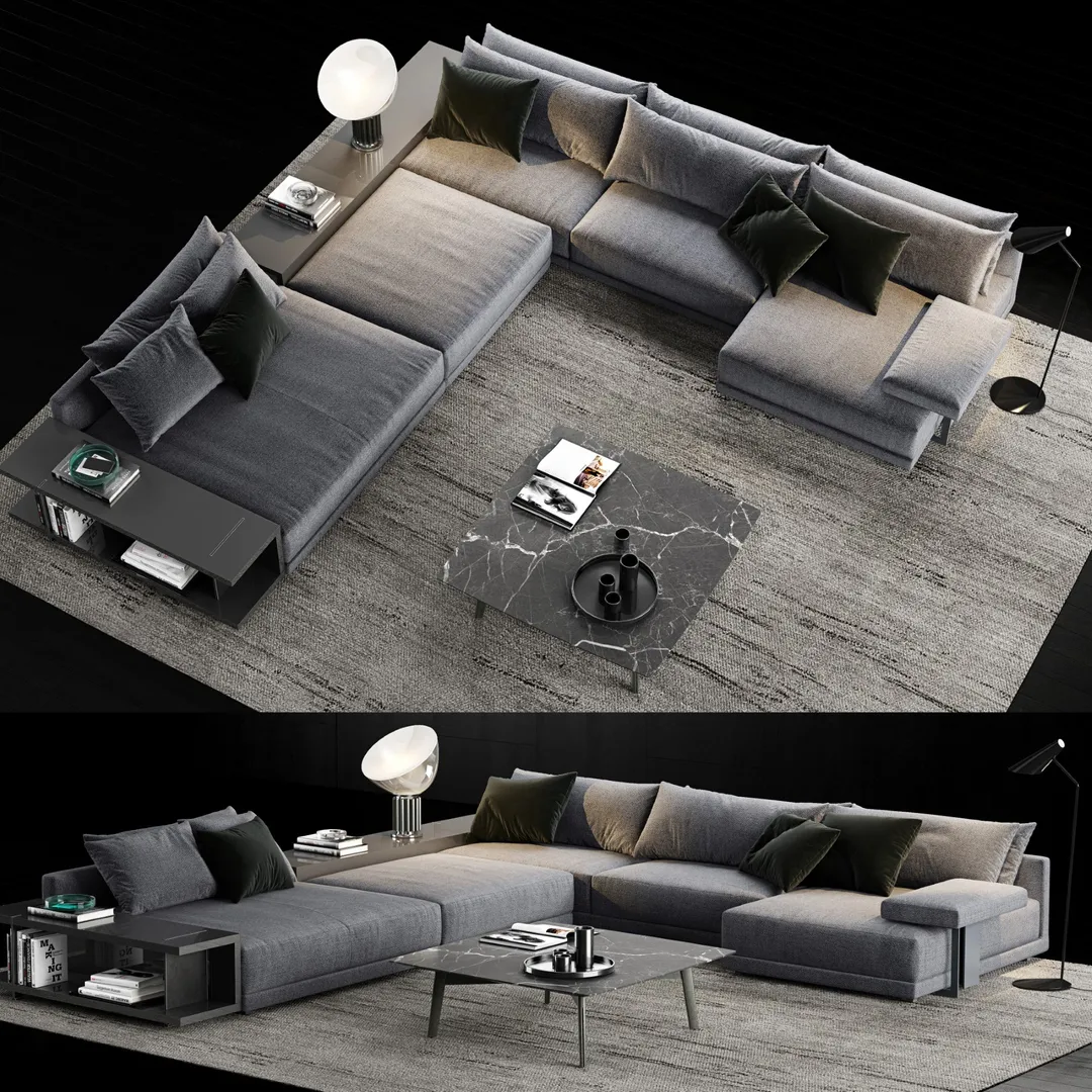 Furniture – Sofa 3D Models – Poliform Bristol Sofa 3
