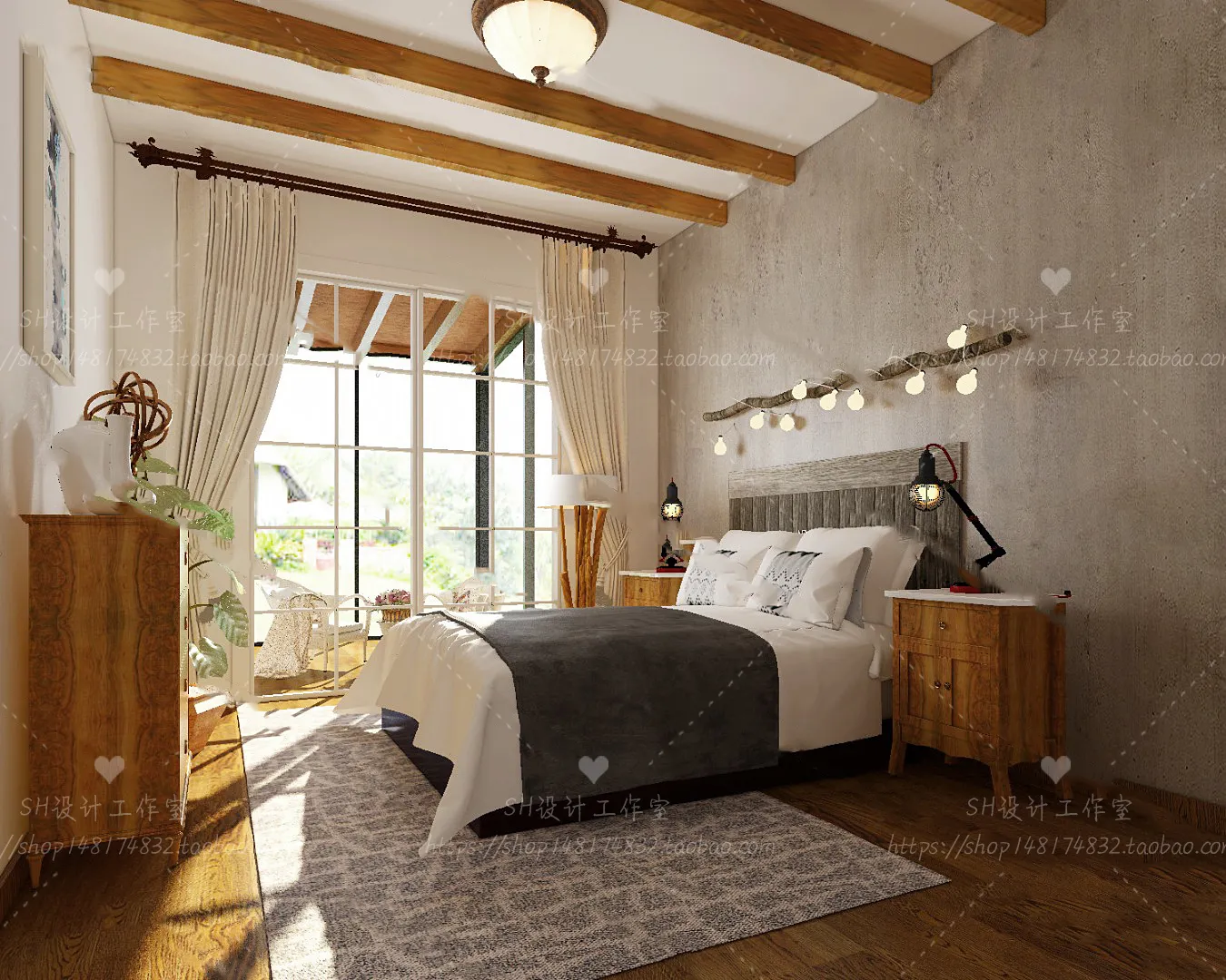 BEDROOM 3D SCENES – VRAY RENDER – 62